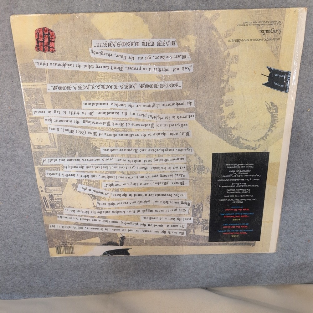 Was (Not Was) Walk The Dinosaur 12" Vinyl Single 1988 Chrysalis 4V9 43332 VG+ - Picture 2 of 6